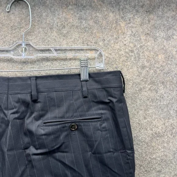 Brooks Brothers Dress Pants Men 41x35 Black Pleated Wool Fitzgerald Trouser